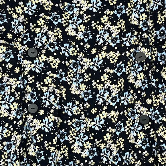 Mudo FTS64 Skirt Short Black Floral Lightweight Flowy Womens Size Large - Picture 2 of 6